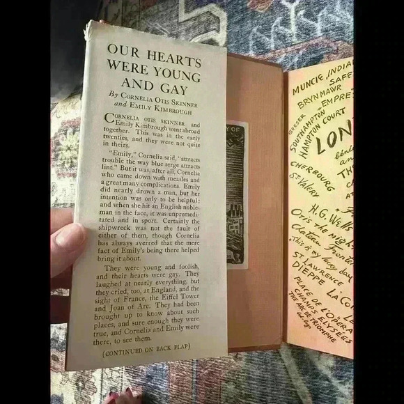 Our Hearts Were Young and Gay : by Cornelia Otis Skinner & Emily Kimbrough HCDJ - Picture 2 of 9